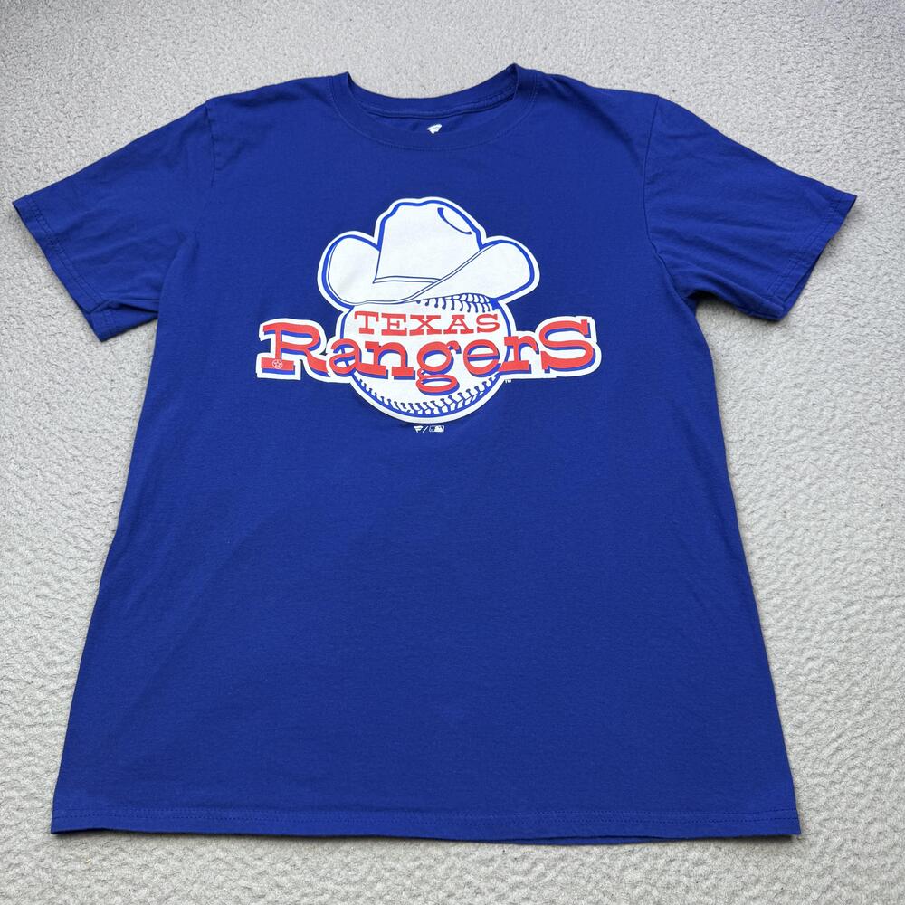 Texas Rangers Shirt Mens Medium Blue MLB Baseball Forbes Team Logo Tee Fanatics